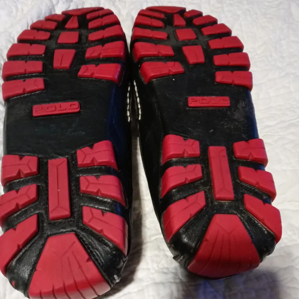 Polo Ralph Lauren Navy Red Arden Penny Loafers Diving Moccasins 11 D
